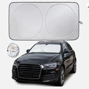 EcoNour Car Windshield Sun Shade Small 59"x29" Sports Model, Small Sedan, Coupe